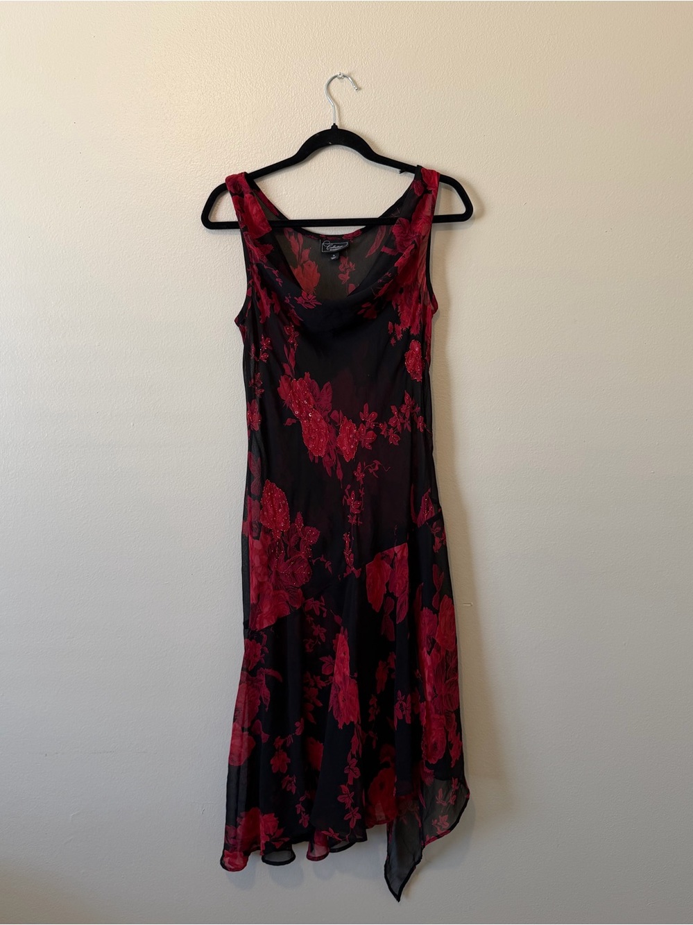 Collection Dressbarn Floral Y2K Sequin Dress Size XL